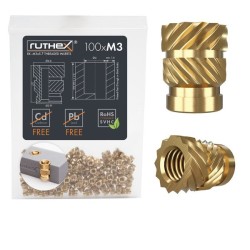 Ruthex M3 threaded insert – Rx-M3x5.7 - 100 pcs
